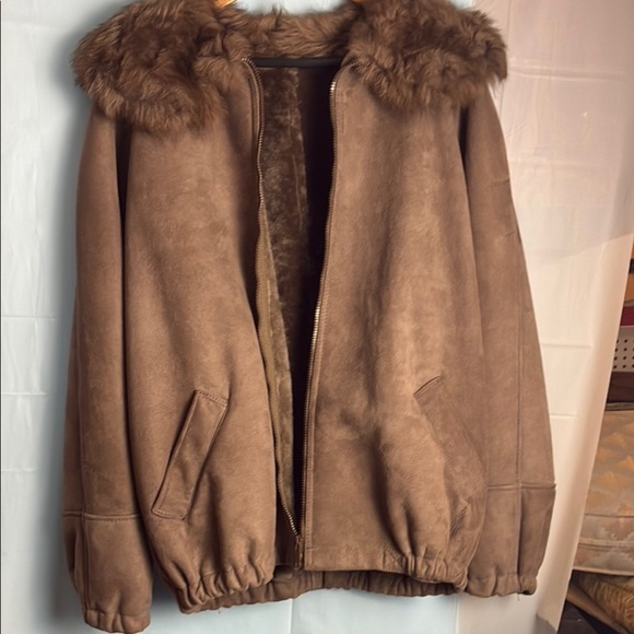 Brown  Vintage Genuine Sheepskin Jacket - Picture 1 of 8